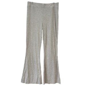 H&M Rib Flare Leggings in Beige
